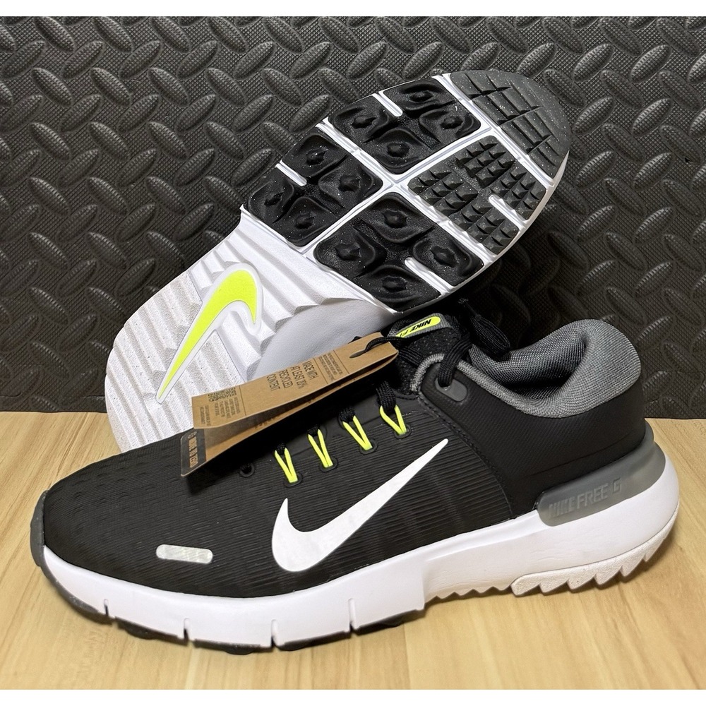 Nike Free Golf Volt Black White Golf Shoes FQ7875-001 Mens Size 10 Wide